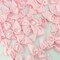 50pcs Boutique Mini Pink Satin Ribbon Bows Flowers Appliques DIY Craft for Sewing Scrapbooking Wedding and Gift